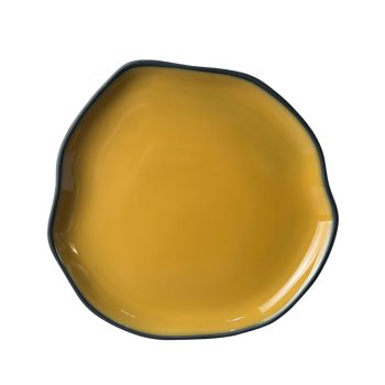 Prato Conceito amarelo / preto 27 cm - Studio Germer Segunda Linha