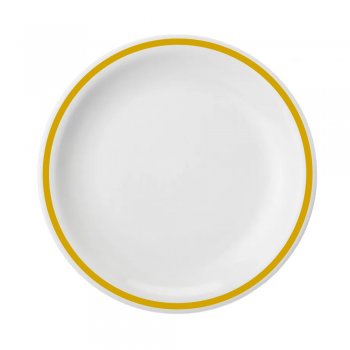 Color Prato Sobremesa com Filete Amarelo Tramontina 21cm 96900/011