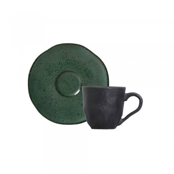 Greenery Xicara Café com Pires Orgânico 120ml
