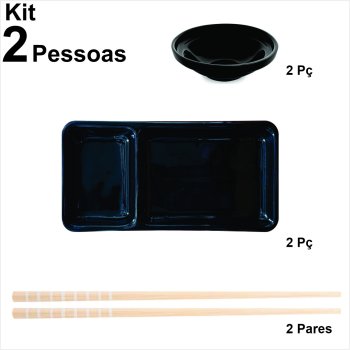 Z Kit Sapporo p/ 2 pessoas cor Preto SEM ESTEIRINHA