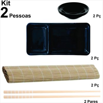 Z Kit Sapporo p/ 2 pessoas cor Preta COM ESTEIRINHA