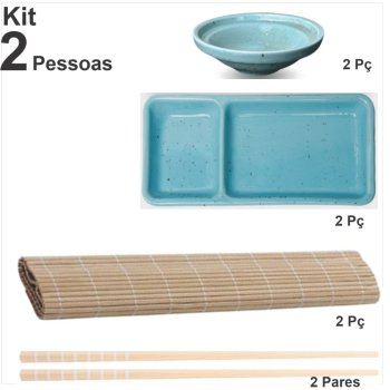 Z Kit Sapporo p/ 2 pessoas cor azul COM ESTEIRINHA