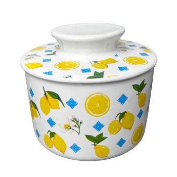 Manteigueira Francesa Decorada Limão Siciliano 200ml