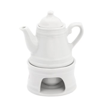 Chaleira com rechaud de porcelana 430 ml