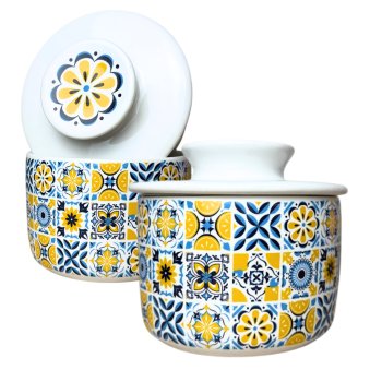 Manteigueira Francesa Decorada Amalfitana 200ml