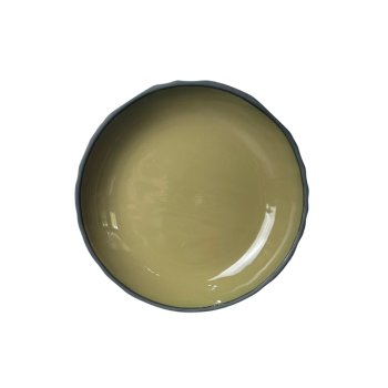 Prato Texture P Verde / Preto 21 cm - Studio Germer Segunda Linha