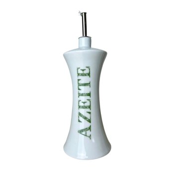 Azeiteiro 500ml  com bico de inox decorado azeite