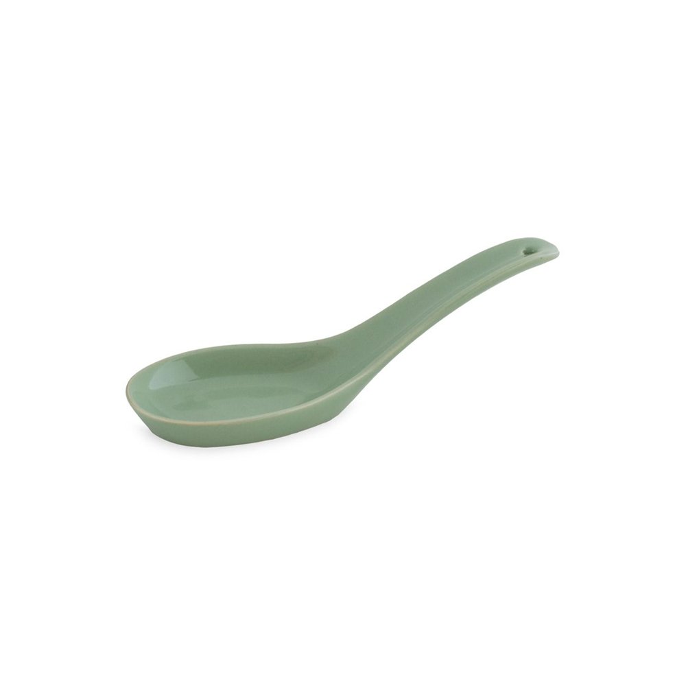 Casa da Porcelana - cod: 1277 - Colher Degustação Rasa Verde Claro 13cm ...